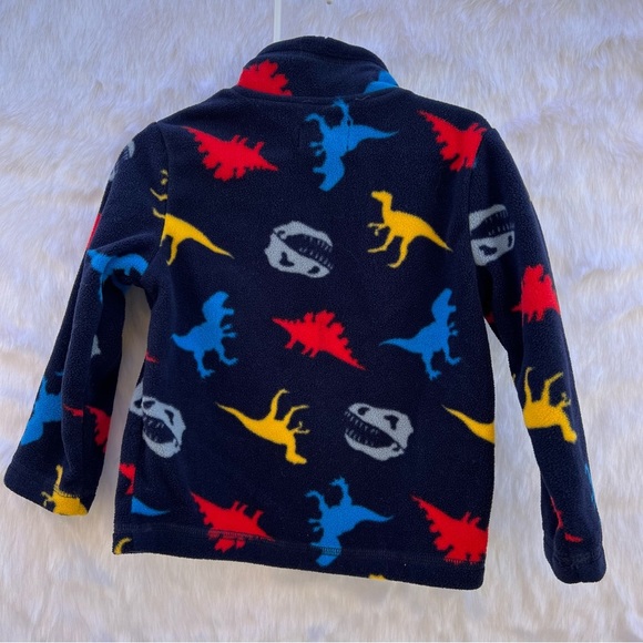 Toddler Boys Dino Glacier Fleece Half Zip Pullover - Tidal 2T - Picture 10 of 15